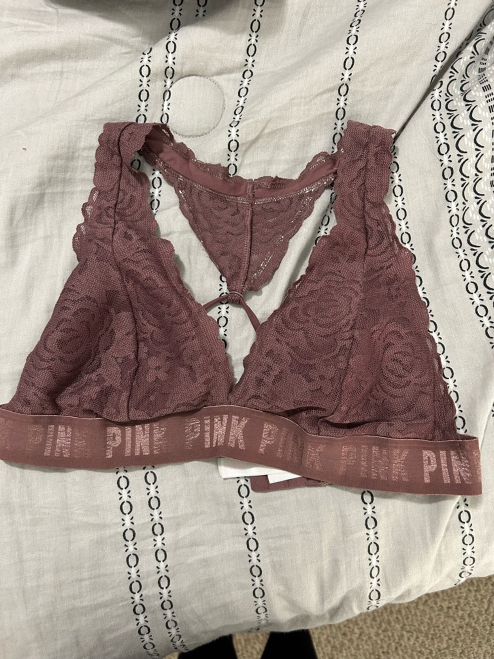 PINK Victoria's Secret Lace Bralette in Mauve